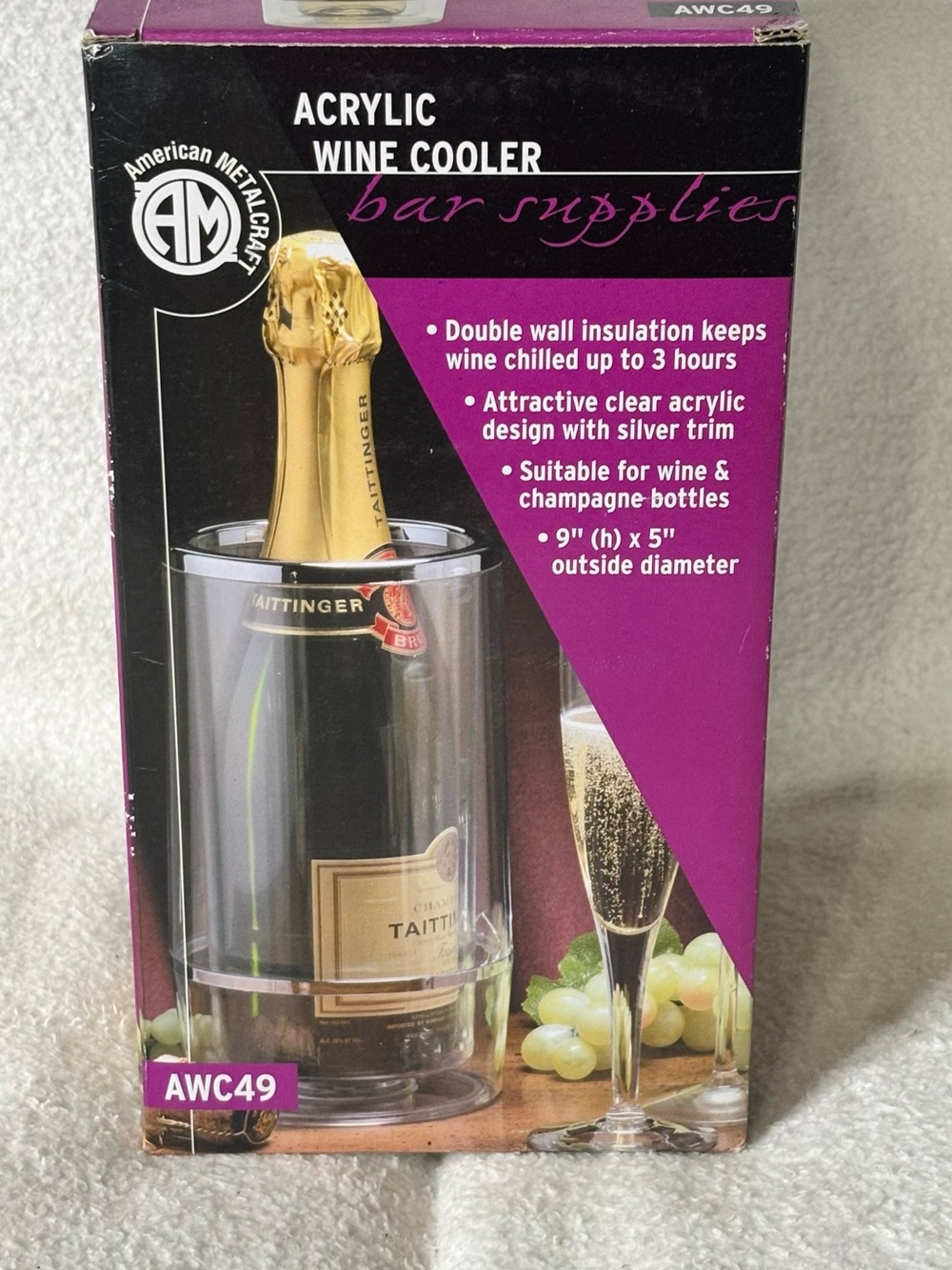 Clear Acrylic Wine Cooler - Clear
